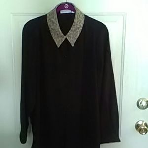 Susan Graver Long Sleeved Shirt, Size 14